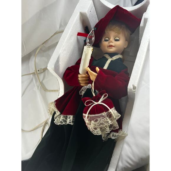 Victorian Animated Christmas Doll Musical Mam'Selle 90s Dynasty Holiday Classic - Picture 12 of 17